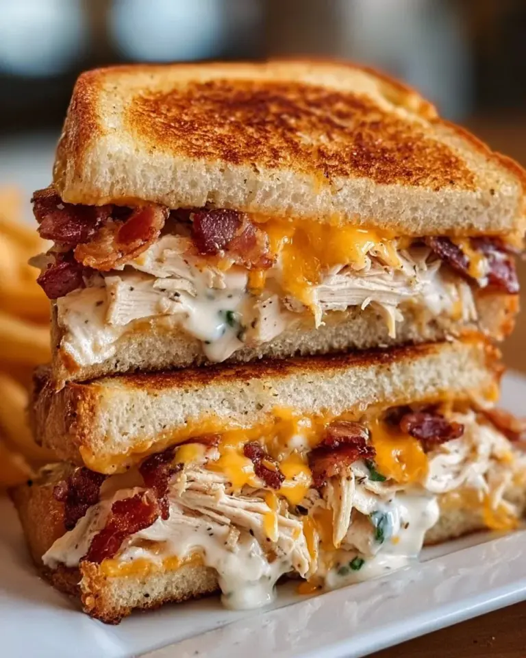 Delicious Cheddar Bacon Ranch Melt loaded with cheese, bacon, and ranch flavor